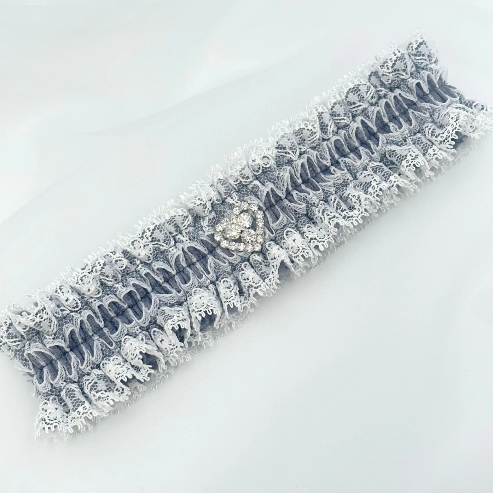 Boudoir Couture Bliss Denim Blau und Elfenbein Spitze Reversible Hochzeit Strumpfband* Etwas Blaue Geschenke | Geschenke Für Die Braut