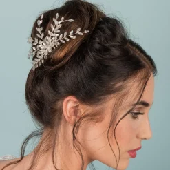 Posy & Pearl Blyss Crystal Spray Hochzeit Haarkamm* Haarschmuck Aus Kristall | Silberne Haar-accessoires