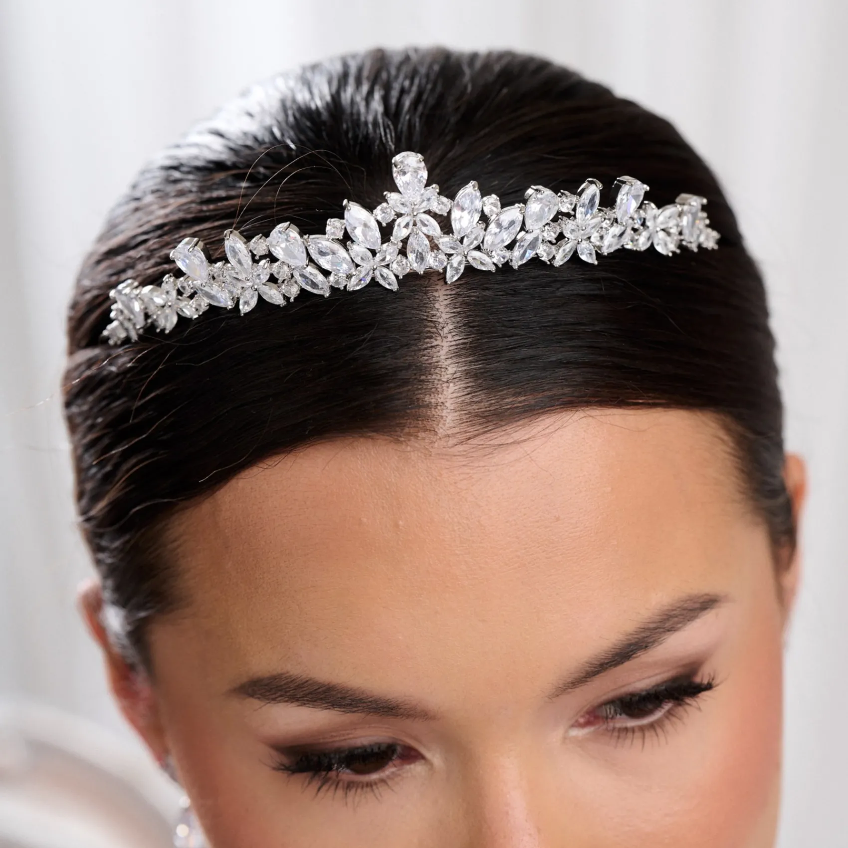 Lace & Favour Bridgerton zierliche CZ Kristall Hochzeit Tiara* Abschlussball-haarbänder & Tiaras | Haarschmuck Aus Kristall
