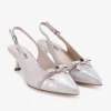 Capollini Allegra Blush Pink Nubukleder Slingback Heels mit Schleife* Schuhe Für Hochzeitsgäste | Schuhe Für Die Mutter Der Braut