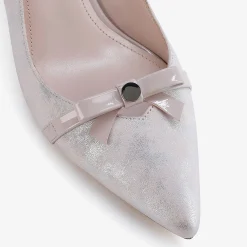 Capollini Allegra Blush Pink Nubukleder Slingback Heels mit Schleife* Schuhe Für Hochzeitsgäste | Schuhe Für Die Mutter Der Braut