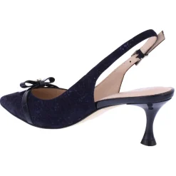 Capollini Allegra Marineblaue Nubukleder Slingback Heels mit Schleifendetail* Schuhe Für Hochzeitsgäste | Schuhe Für Die Mutter Der Braut