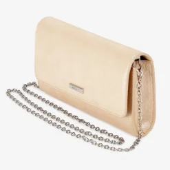 Capollini Blassgoldene Clutch-Tasche aus Nubukleder* Hochzeitsgäste-taschen | Anlass Handtaschen