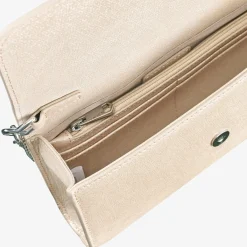 Capollini Blassgoldene Clutch-Tasche aus Nubukleder* Hochzeitsgäste-taschen | Anlass Handtaschen