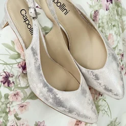 Capollini Catherine Blush Rosa Nubukleder Slingbacks mit mittlerem Absatz* Schuhe Für Hochzeitsgäste | Schuhe Für Die Mutter Der Braut