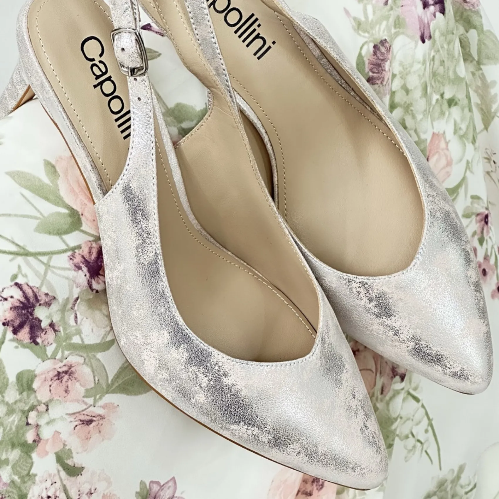 Capollini Catherine Blush Rosa Nubukleder Slingbacks mit mittlerem Absatz* Schuhe Für Hochzeitsgäste | Schuhe Für Die Mutter Der Braut