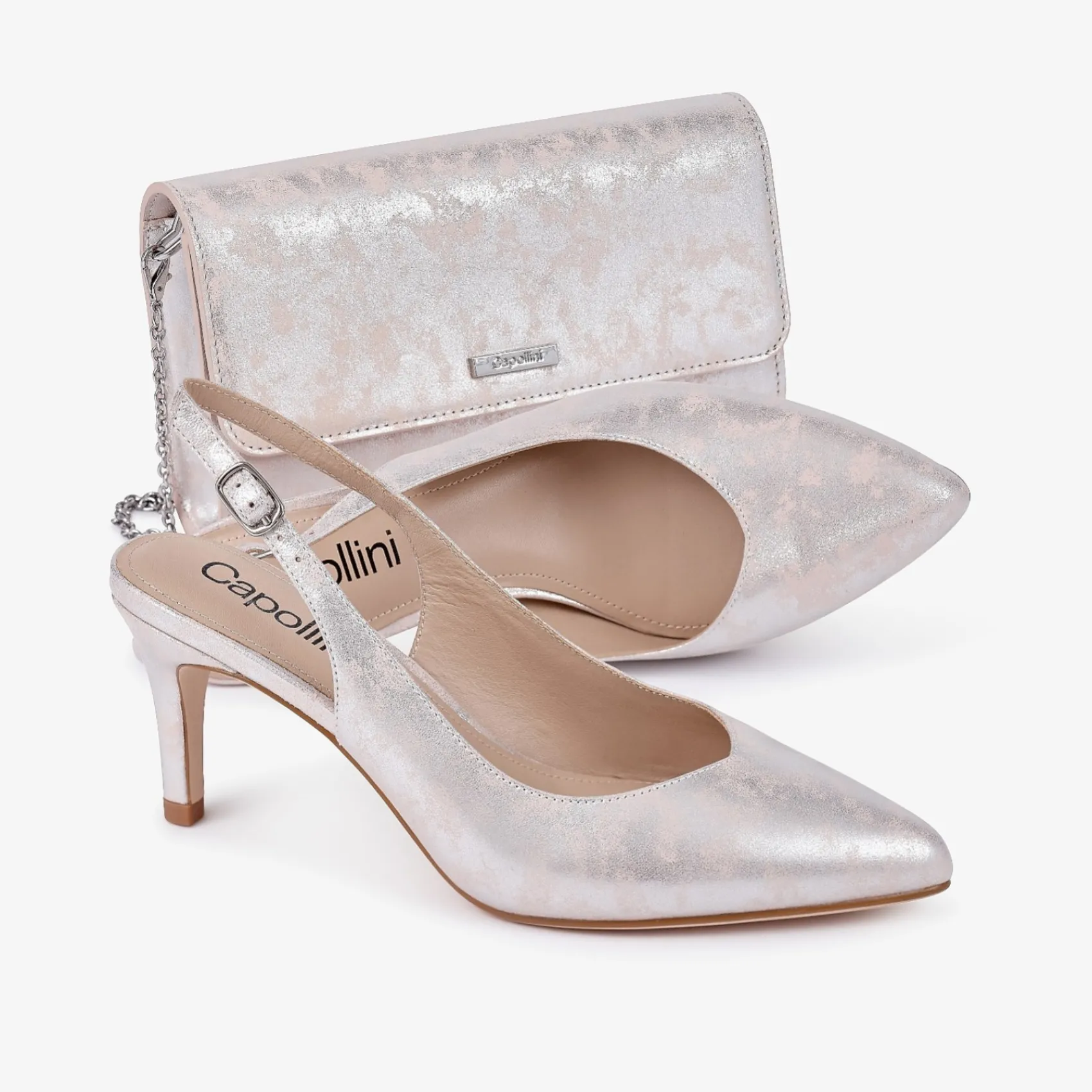 Capollini Catherine Blush Rosa Nubukleder Slingbacks mit mittlerem Absatz* Schuhe Für Hochzeitsgäste | Schuhe Für Die Mutter Der Braut