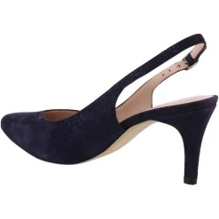 Capollini Catherine Marineblaues Nubukleder Slingbacks mit mittlerem Absatz* Schuhe Für Hochzeitsgäste | Schuhe Für Die Mutter Der Braut