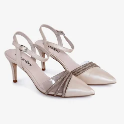 Capollini Catherine Silberne Nubukleder Slingbacks mit mittlerem Absatz* Schuhe Für Hochzeitsgäste | Schuhe Für Die Mutter Der Braut