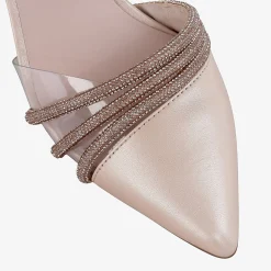 Capollini Catherine Silberne Nubukleder Slingbacks mit mittlerem Absatz* Schuhe Für Hochzeitsgäste | Schuhe Für Die Mutter Der Braut