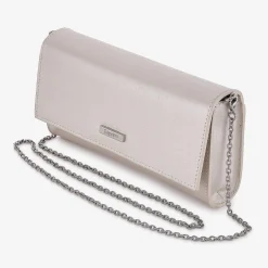 Capollini Champagner Leder Clutch Tasche* Hochzeitsgäste-taschen | Anlass Handtaschen