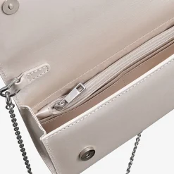 Capollini Champagner Leder Clutch Tasche* Hochzeitsgäste-taschen | Anlass Handtaschen