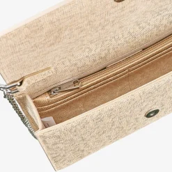 Capollini Champagnerfarbene Nubukleder-Clutch-Tasche* Hochzeitsgäste-taschen | Anlass Handtaschen