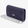 Capollini Clutch-Tasche aus Nubukleder, marineblau* Hochzeitsgäste-taschen | Anlass Handtaschen