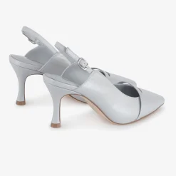 Capollini Emory Cloud Graue Leder Slingbacks mit mittlerem Absatz* Schuhe Für Hochzeitsgäste | Schuhe Für Die Mutter Der Braut