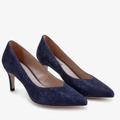 Capollini Izzy Marineblaues Nubukleder Halbhohe Schuhe* Schuhe Für Hochzeitsgäste | Schuhe Für Die Mutter Der Braut