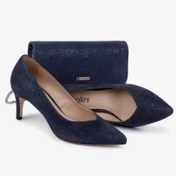 Capollini Izzy Marineblaues Nubukleder Halbhohe Schuhe* Schuhe Für Hochzeitsgäste | Schuhe Für Die Mutter Der Braut