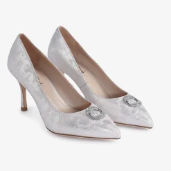 Capollini Judi Blush Pink Nubukleder Pumps mit Diamantenbesatz* Party-schuhe | Schuhe Für Hochzeitsgäste