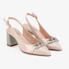 Capollini Mazy Nude Pink Lackleder Blockabsatz Slingbacks* Schuhe Für Hochzeitsgäste | Schuhe Für Die Mutter Der Braut
