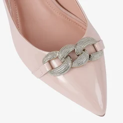 Capollini Mazy Nude Pink Lackleder Blockabsatz Slingbacks* Schuhe Für Hochzeitsgäste | Schuhe Für Die Mutter Der Braut