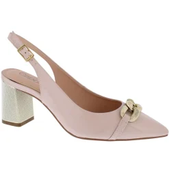 Capollini Mazy Nude Pink Lackleder Blockabsatz Slingbacks* Schuhe Für Hochzeitsgäste | Schuhe Für Die Mutter Der Braut