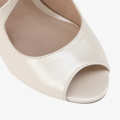 Capollini Orchid Champagner Leder Kreuzriemen Peep Toe Sandalen* Schuhe Für Hochzeitsgäste | Schuhe Für Die Mutter Der Braut