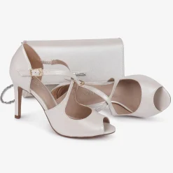 Capollini Orchid Champagner Leder Kreuzriemen Peep Toe Sandalen* Schuhe Für Hochzeitsgäste | Schuhe Für Die Mutter Der Braut