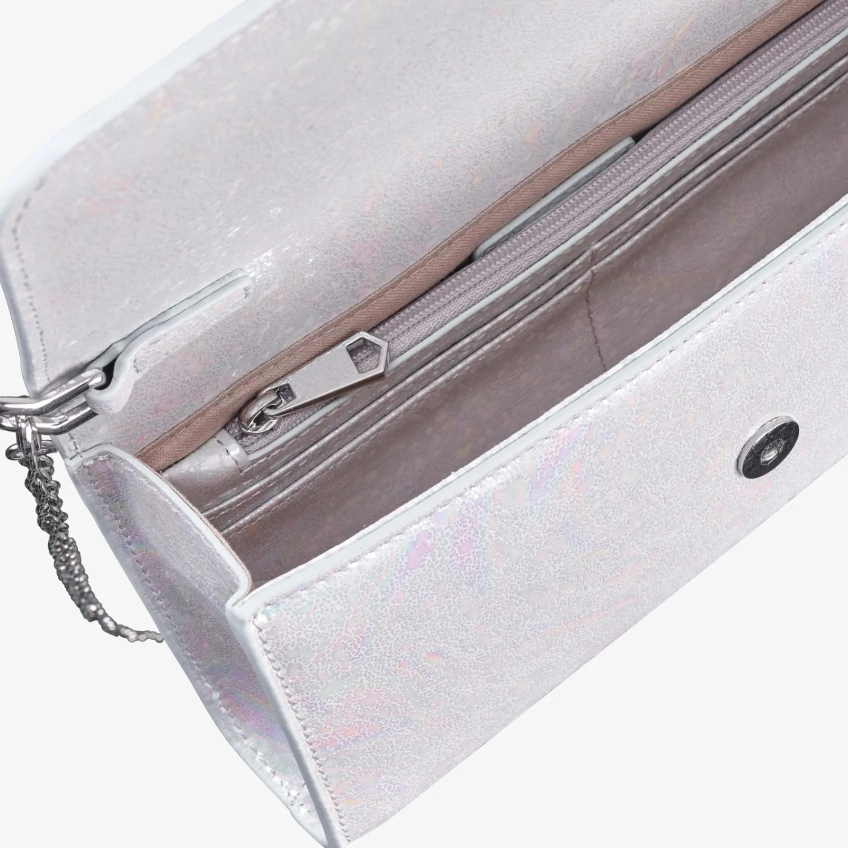 Capollini Perlmuttfarbene Leder-Clutch-Tasche* Anlass Handtaschen | Hochzeit Handtaschen