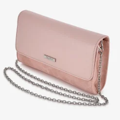 Capollini Rosa Clutch-Tasche aus Wildleder und Leder* Hochzeitsgäste-taschen | Anlass Handtaschen
