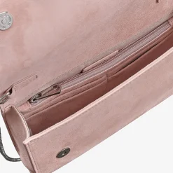 Capollini Rosa Clutch-Tasche aus Wildleder und Leder* Hochzeitsgäste-taschen | Anlass Handtaschen