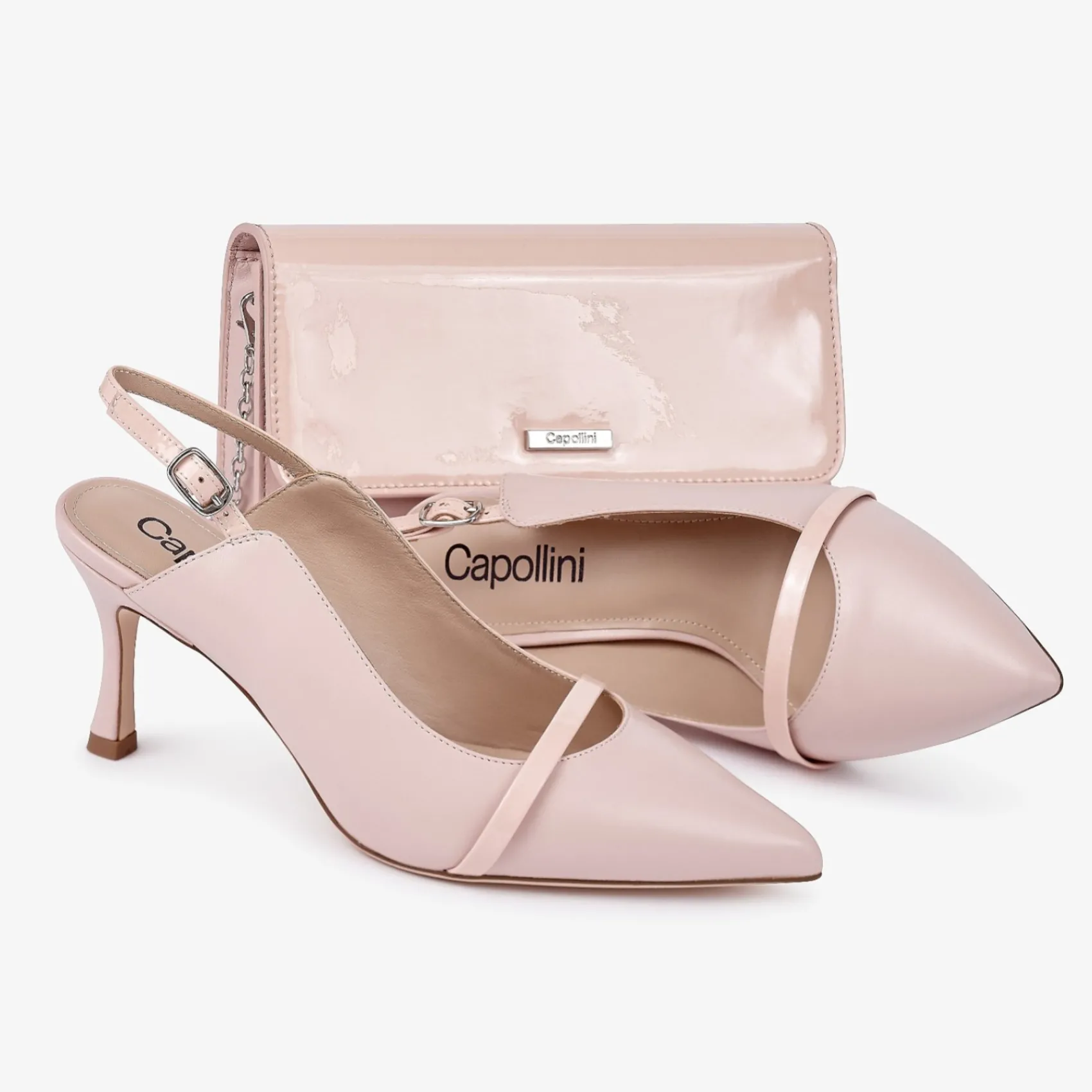 Capollini Rosa Leder Clutch Tasche* Hochzeitsgäste-taschen | Anlass Handtaschen