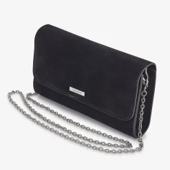 Capollini Schwarze Wildleder-Kupplungstasche* Hochzeitsgäste-taschen | Anlass Handtaschen