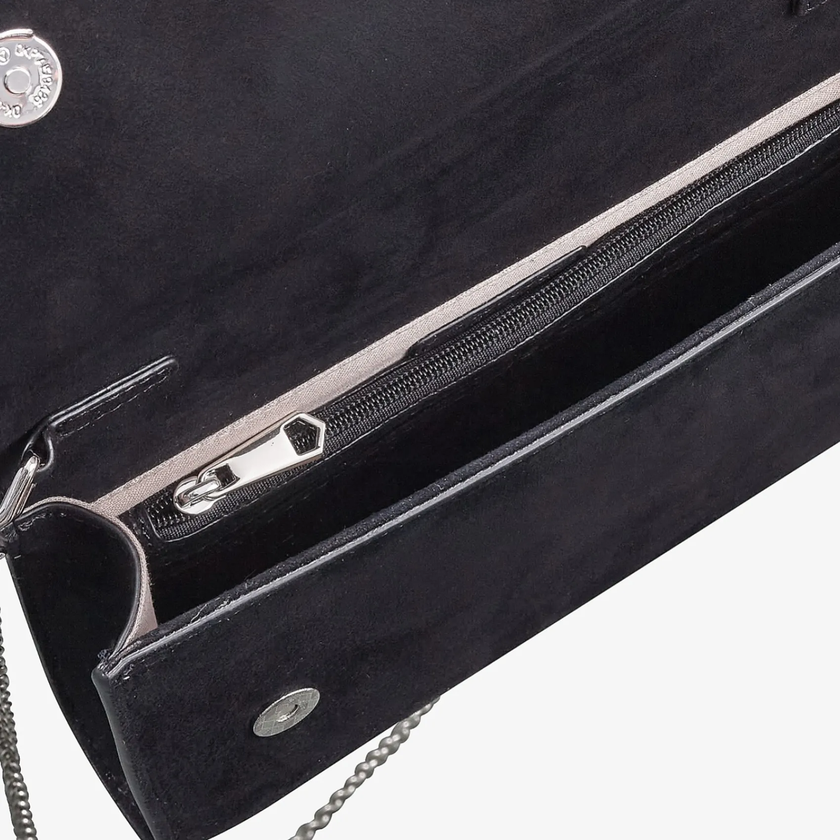 Capollini Schwarze Wildleder-Kupplungstasche* Hochzeitsgäste-taschen | Anlass Handtaschen