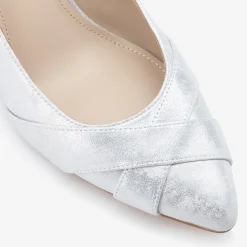 Capollini Wyona Silber Nubukleder Weite Passform Court Schuhe* Schuhe Für Hochzeitsgäste | Schuhe Für Die Mutter Der Braut
