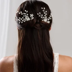 Lace & Favour Cascade 2er Set Perlenspray Haarnadeln* Perlen-haarschmuck | Silberne Haar-accessoires