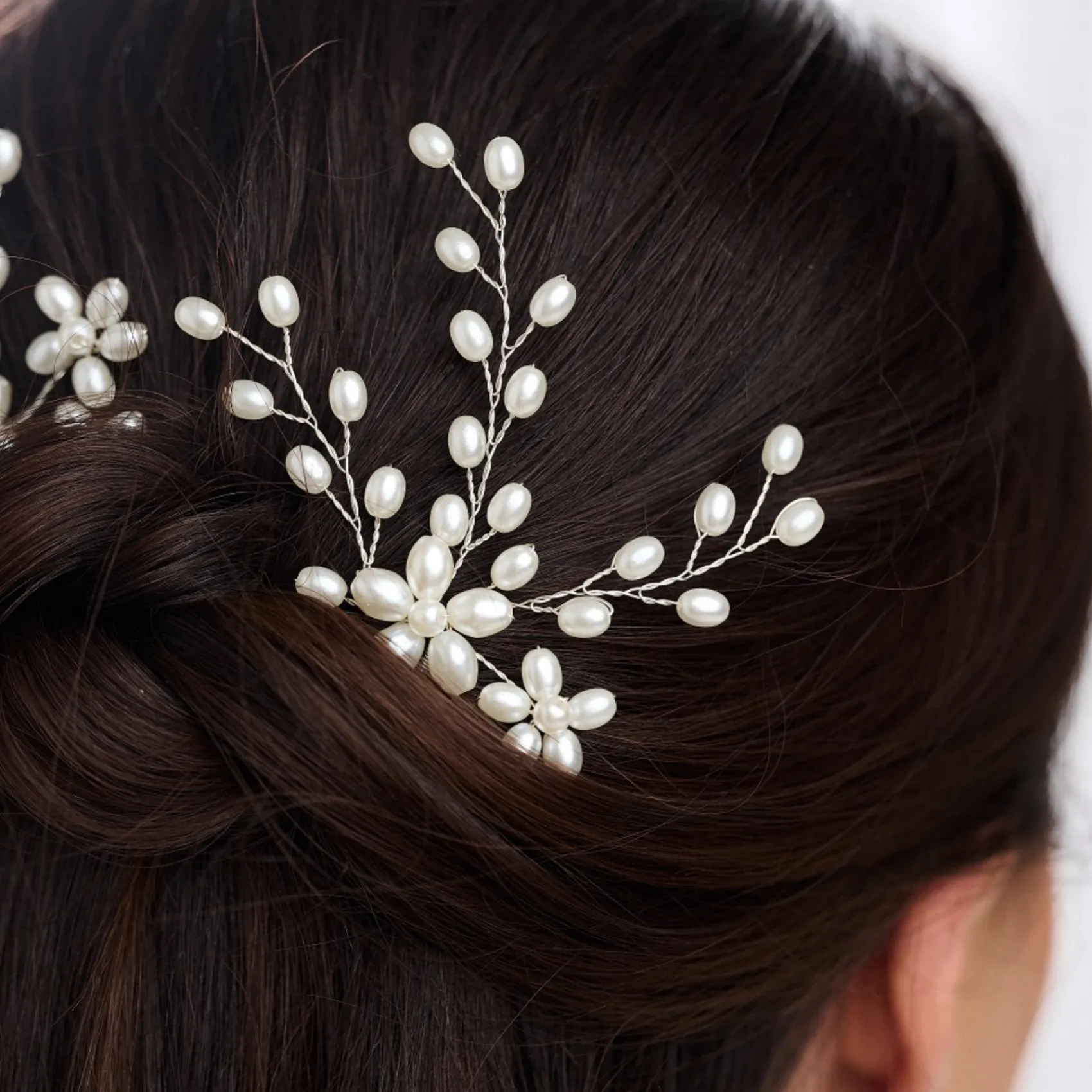 Lace & Favour Cascade 2er Set Perlenspray Haarnadeln* Perlen-haarschmuck | Silberne Haar-accessoires