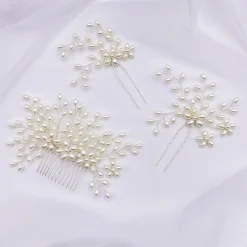 Lace & Favour Cascade 2er Set Perlenspray Haarnadeln* Perlen-haarschmuck | Silberne Haar-accessoires