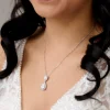 Lace & Favour Celeste Chic Crystal verschönert Anhänger Halskette (Silber)* Silberner Abschlussball-schmuck | Abschlussball-halsketten