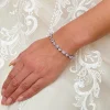 Lace & Favour Connaught Dainty Cubic Zirkonia Hochzeitsarmband (Silber)* Silberner Abschlussball-schmuck | Prom Armbänder