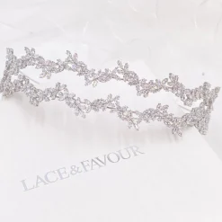 Lace & Favour Cortez Duo Cubic Zirkonia Doppelstirnband* Abschlussball-haarbänder & Tiaras | Haarschmuck Aus Kristall