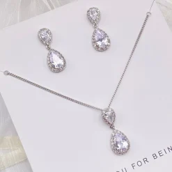 Lace & Favour danke, dass du meine Brautjungfer bist" Silberner Kristallschmuck* Geschenke Für Brautjungfern | Kristall-hochzeitsschmuck