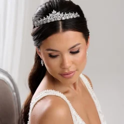 Lace & Favour Debütantin Klassische Cubic Zirkonia Kristall Braut Tiara* Abschlussball-haarbänder & Tiaras | Haarschmuck Aus Kristall