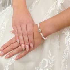 Lace & Favour Desiree Chic Perlen-Hochzeitsarmband (Gold)* Geschenke Für Die Braut | Perlen-hochzeitsschmuck
