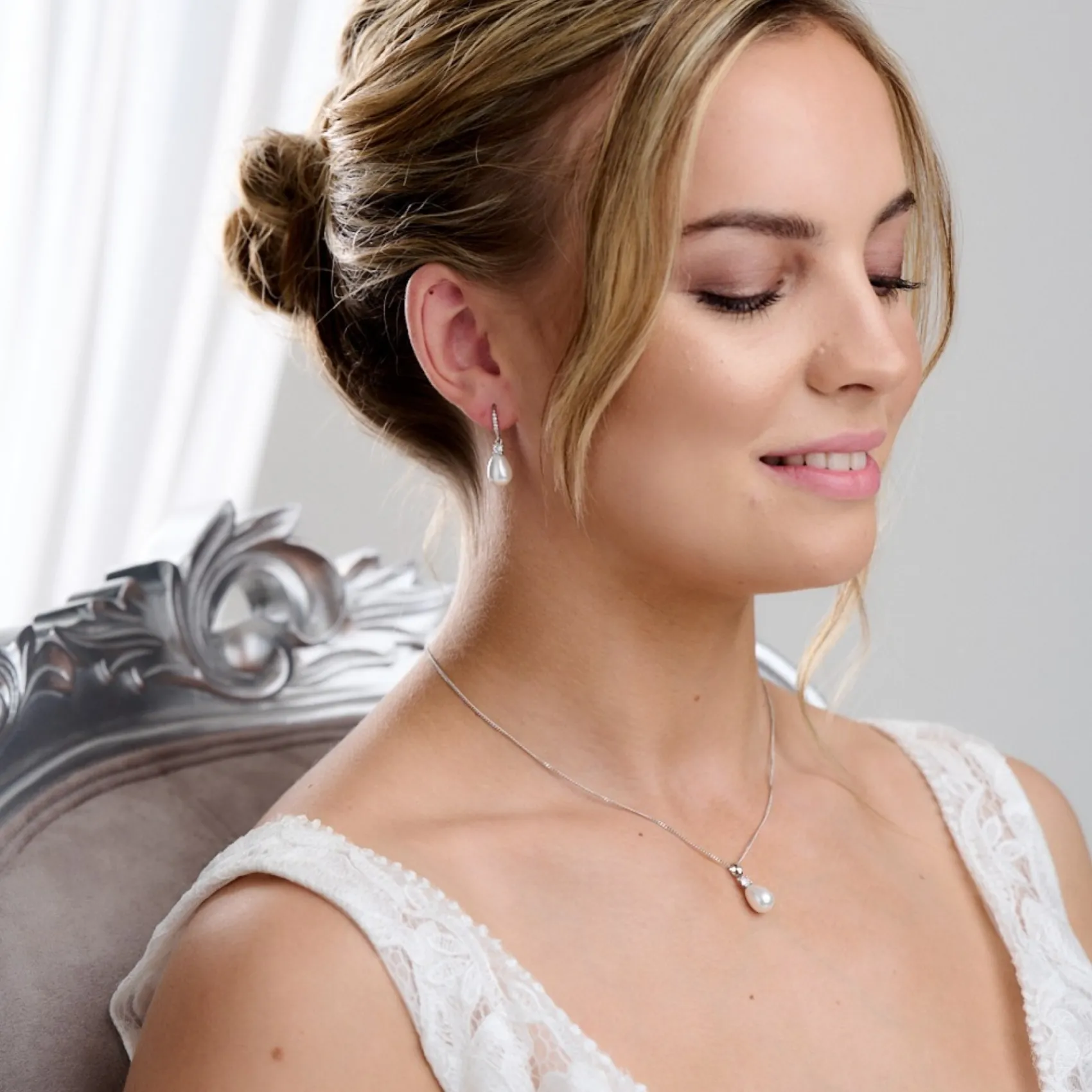 Lace & Favour Dolci Kristall und Teardrop Perle Brautschmuck Set* Geschenke Für Brautjungfern | Geschenke Für Die Braut