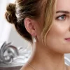 Lace & Favour Dolci Silber Kristallverzierte Tränenperlen Ohrringe* Geschenke Für Brautjungfern | Geschenke Für Die Braut
