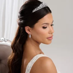 Lace & Favour Downton Floral Cubic Zirkonia Kristall Hochzeit Tiara* Abschlussball-haarbänder & Tiaras | Haarschmuck Aus Kristall
