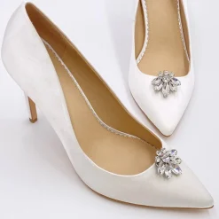 Lace & Favour Edle Silber-Kristall-Schuhclips* Geschenke Für Die Braut | Schuhclips