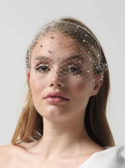 Poirier Effie Swarovksi Kristall Braut Birdcage Schleier* Vogelkfig Schleier | Vintage-hochzeitsschleier