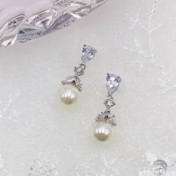 Lace & Favour Elegance Kristall und Perle Hochzeit Ohrringe* Geschenke Für Brautjungfern | Geschenke Für Die Braut