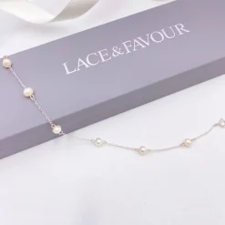 Lace & Favour Elenoa Zierliches Perlenkettenarmband* Geschenke Für Brautjungfern | Perlen-hochzeitsschmuck
